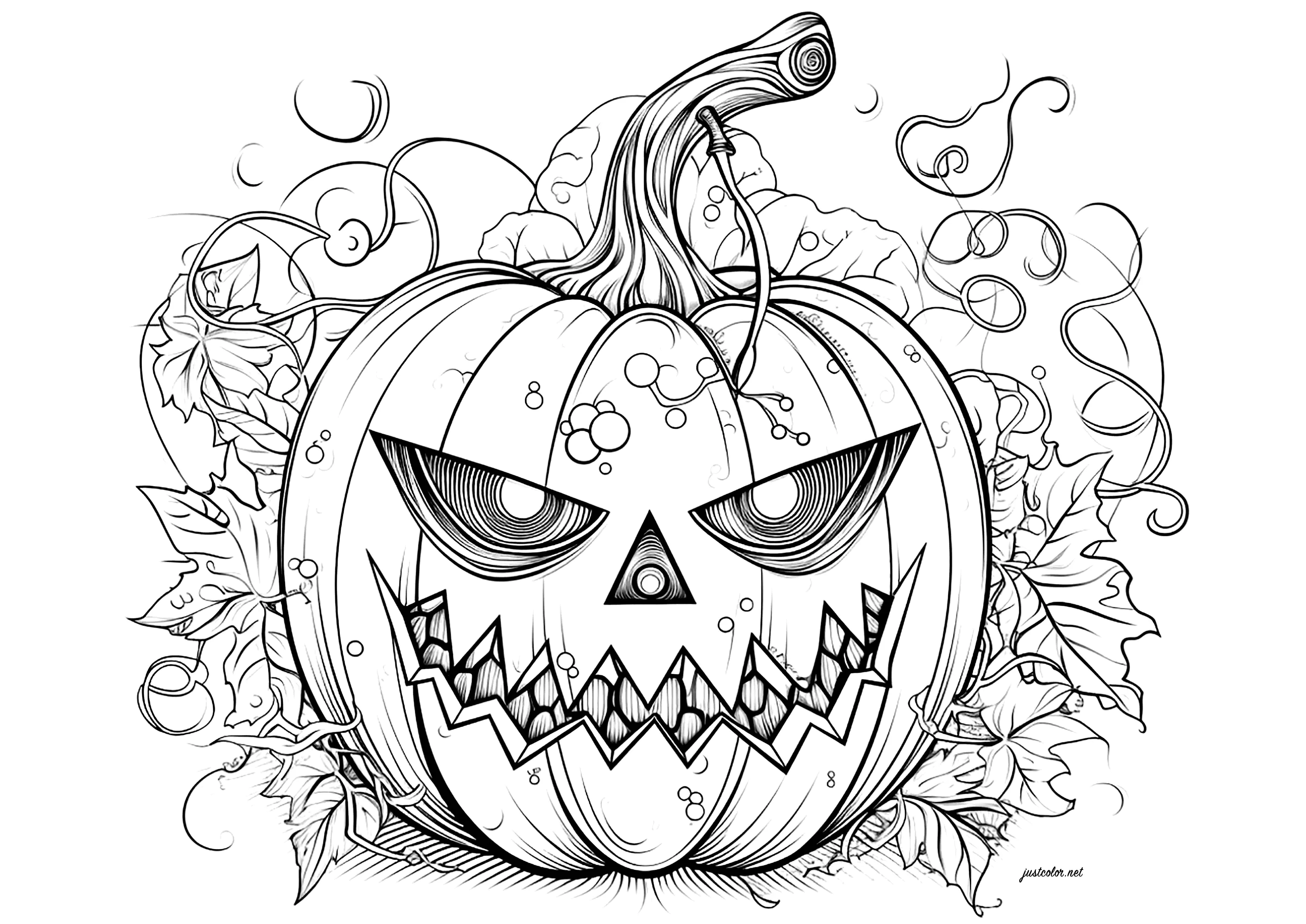 template abóbora halloween para imprimir