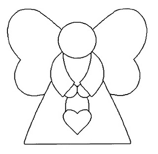 Molde de anjo de natal com asas