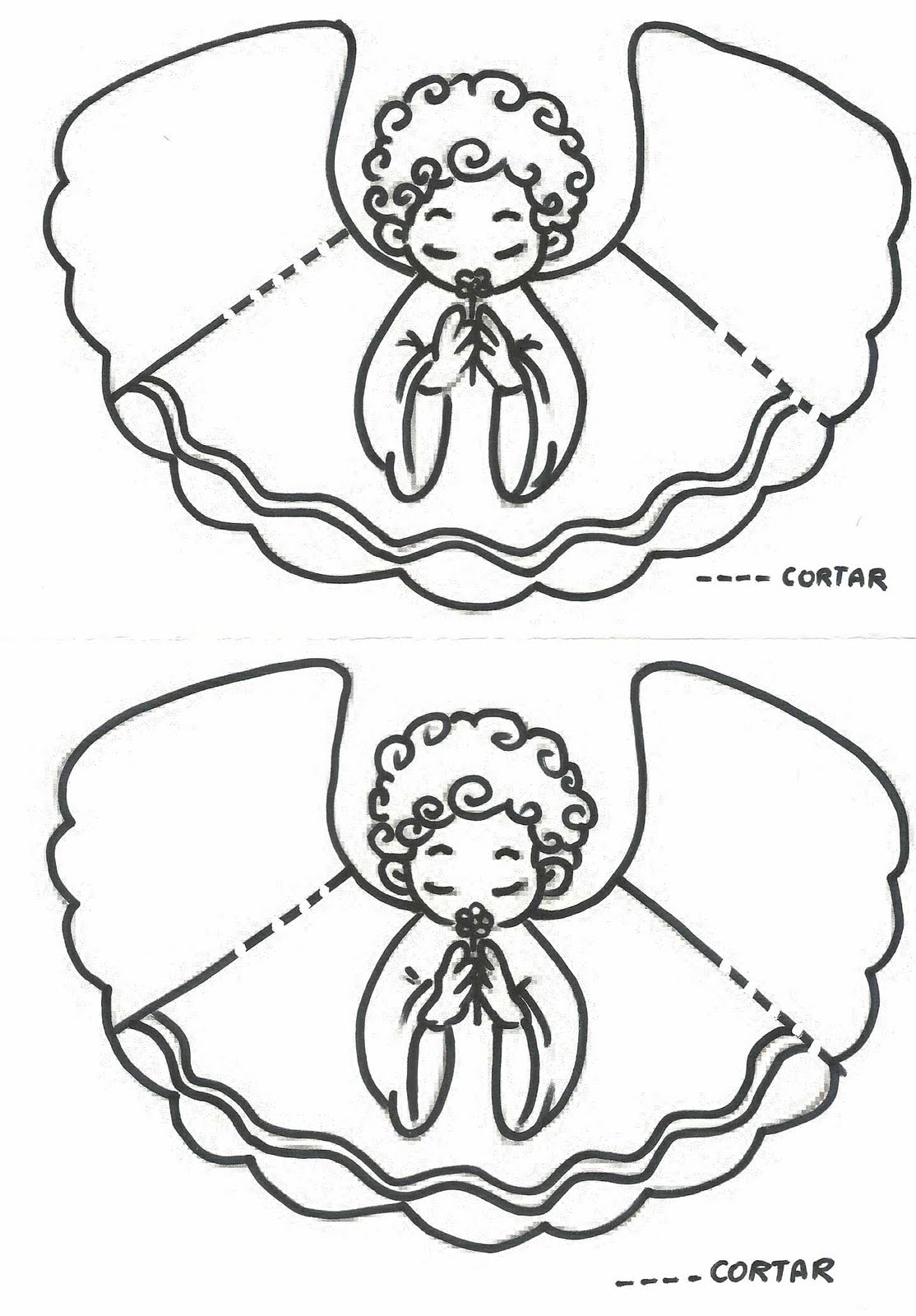 molde anjo 3d