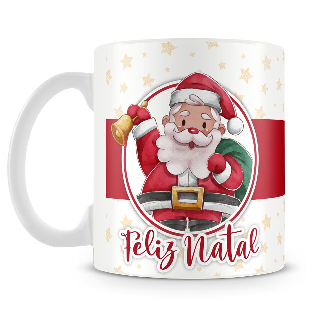 arte caneca feliz natal minimalista