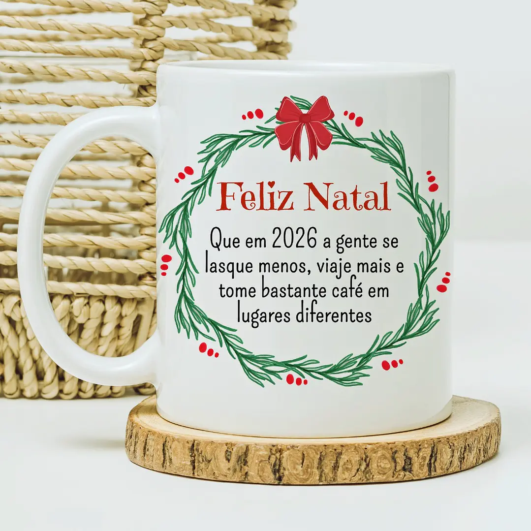 arte caneca feliz natal infantil