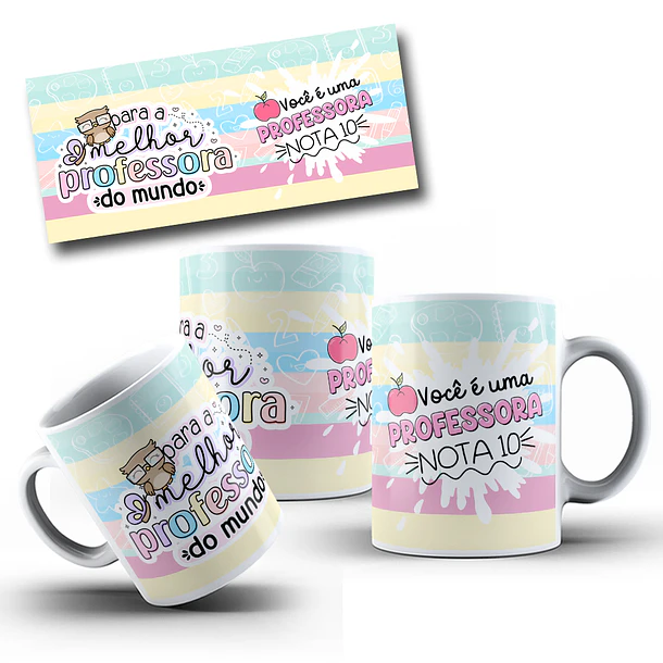 Caneca com tema de profissão (ex: professor de música, professor de culinária)