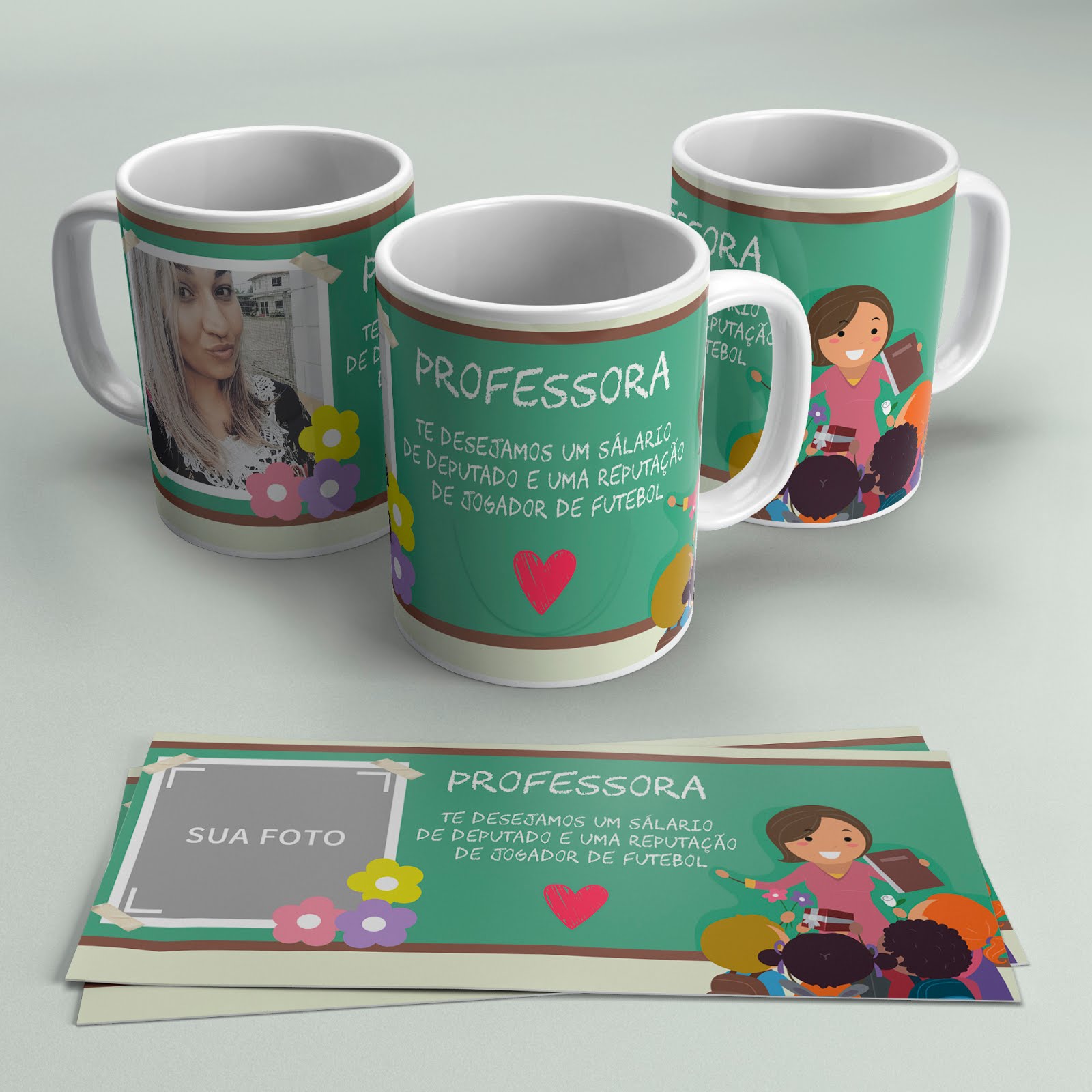 Caneca minimalista para professor