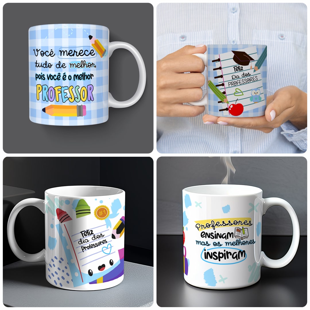 Caneca com foto do professor