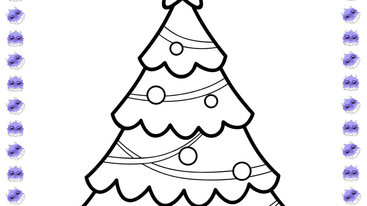 árvore de natal minimalista para imprimir