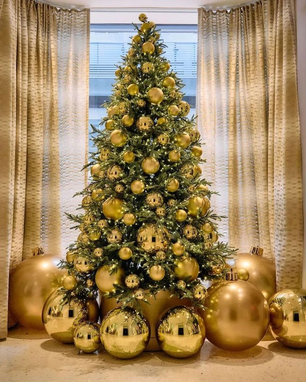 ideias arvore natal enfeitada moderna