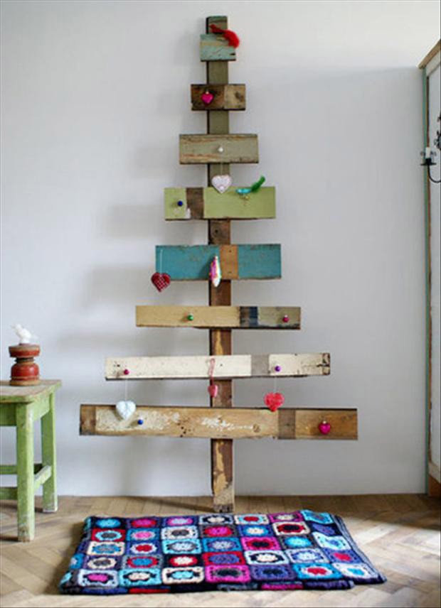 arvores natal material reciclado