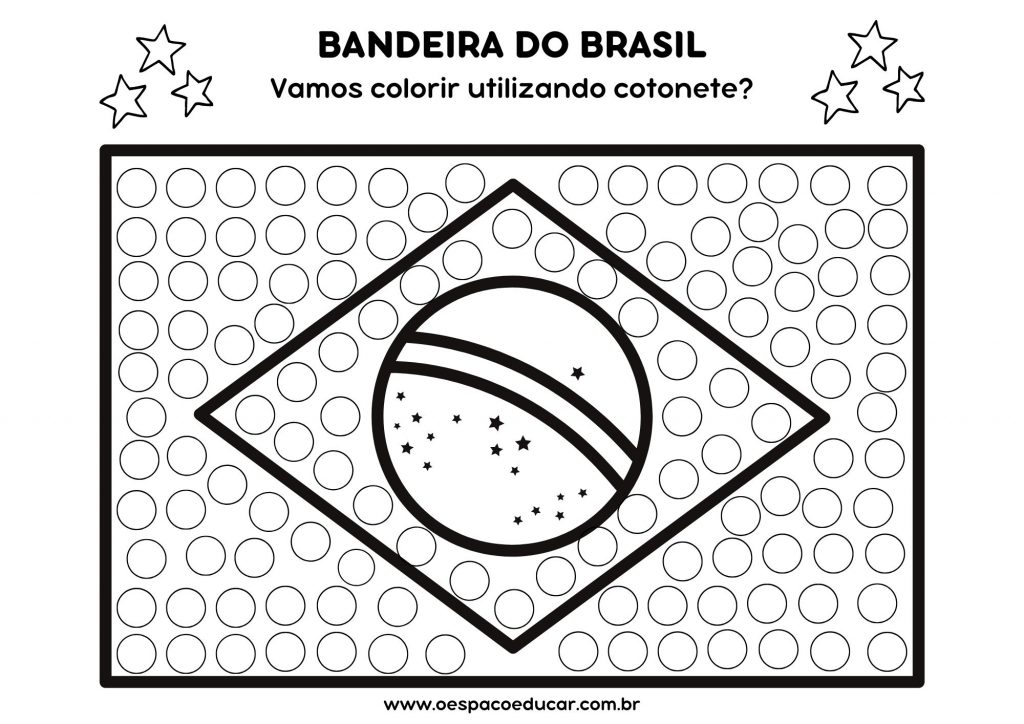 bandeira do brasil para montar e imprimir