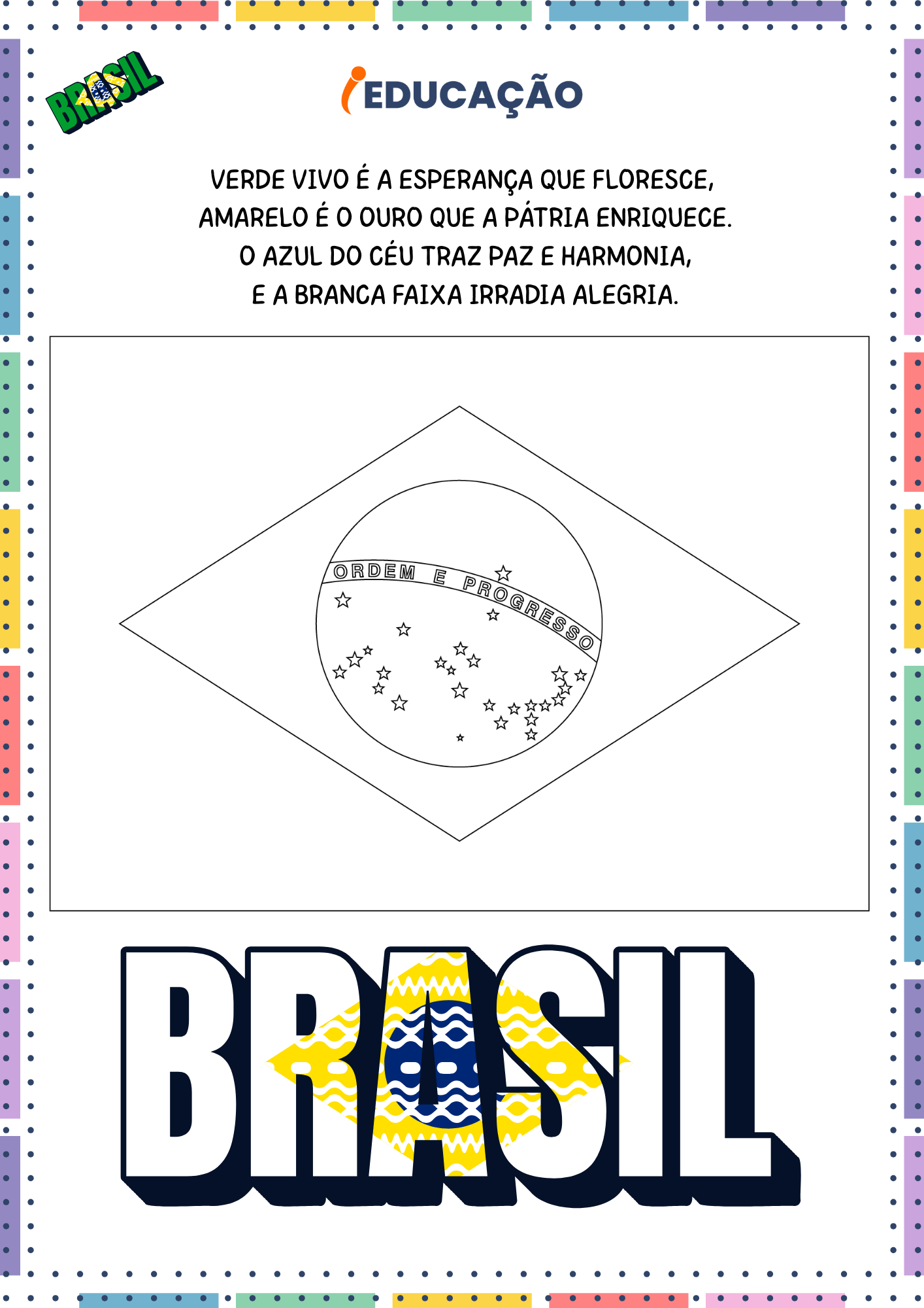 moldes da bandeira do brasil para imprimir