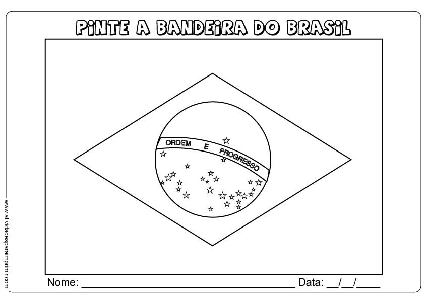 bandeira do brasil para montar e imprimir
