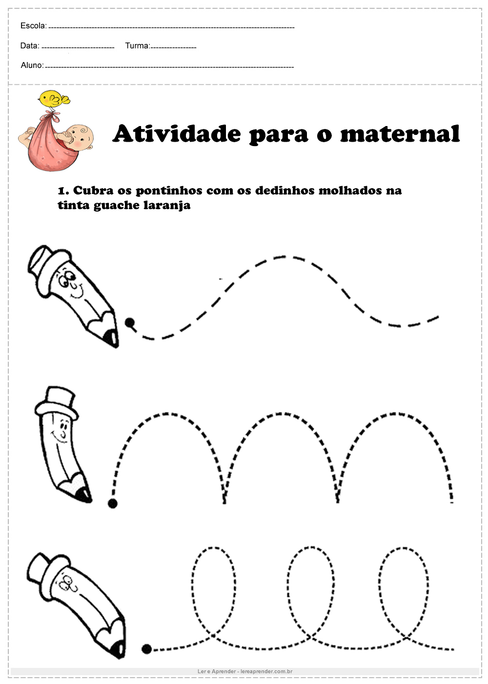 atividades de arte para pré-escola imprimir