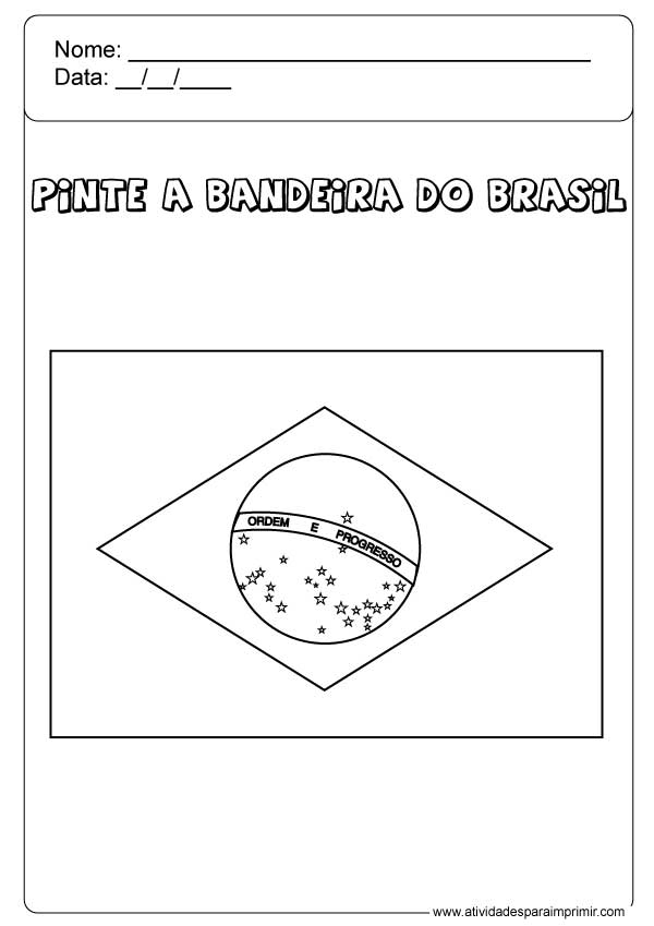 bandeirinha do Brasil para imprimir grátis