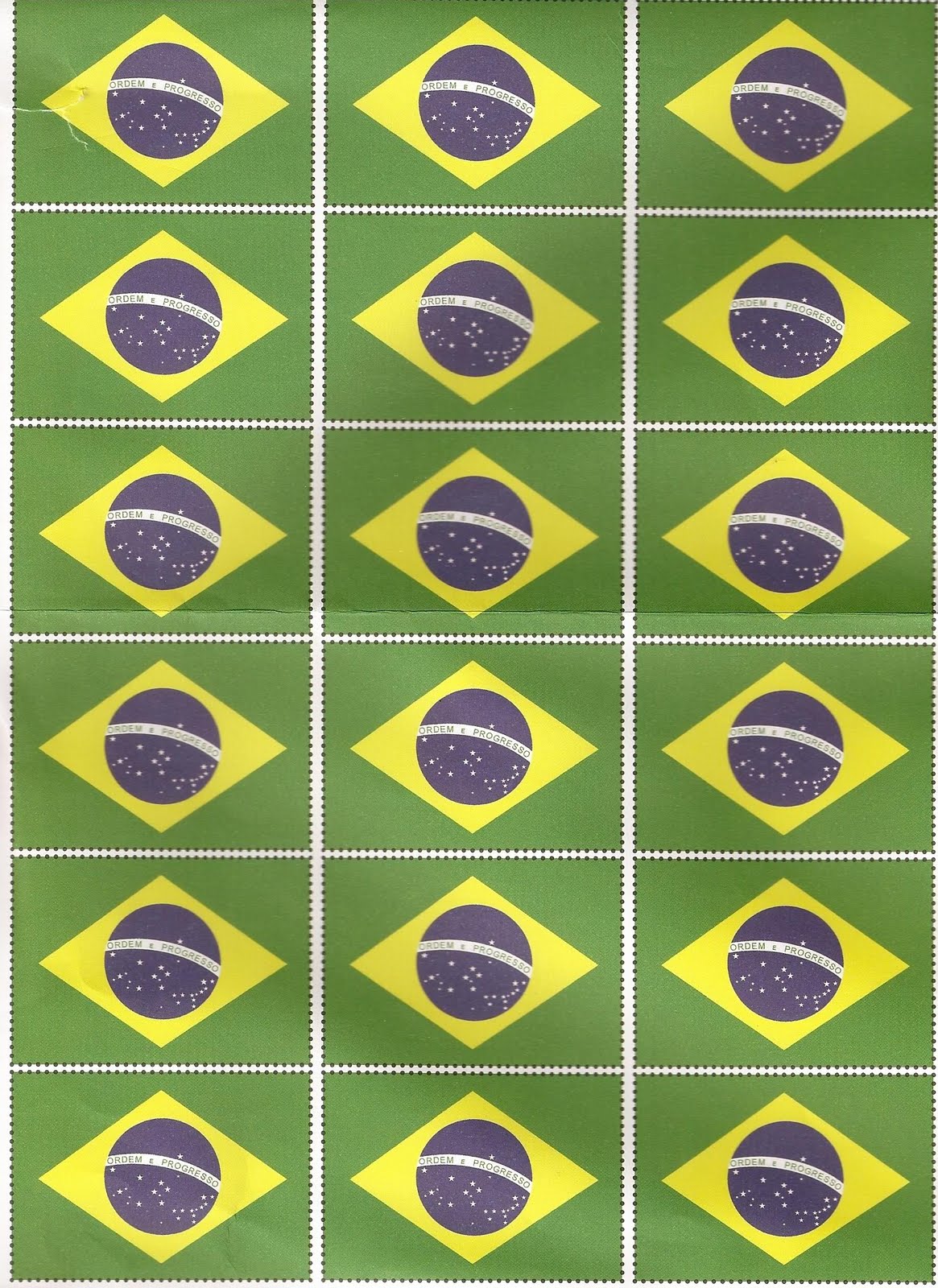 bandeirinha do Brasil em tecido