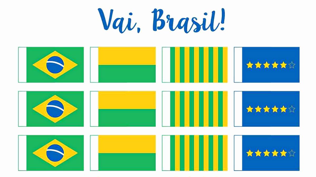 bandeirinha do Brasil em tecido