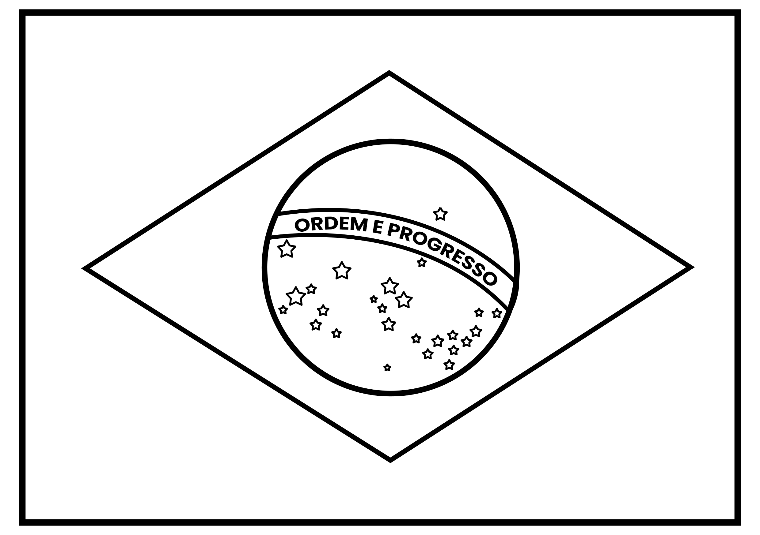 bandeirinha do Brasil para imprimir grátis
