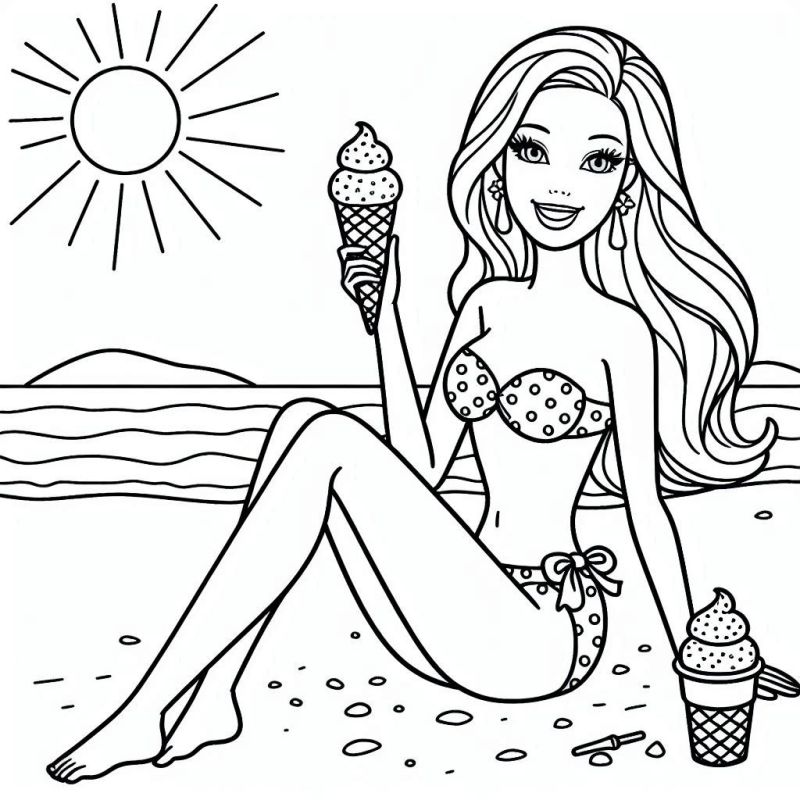 melhores desenhos da barbie para pintar online