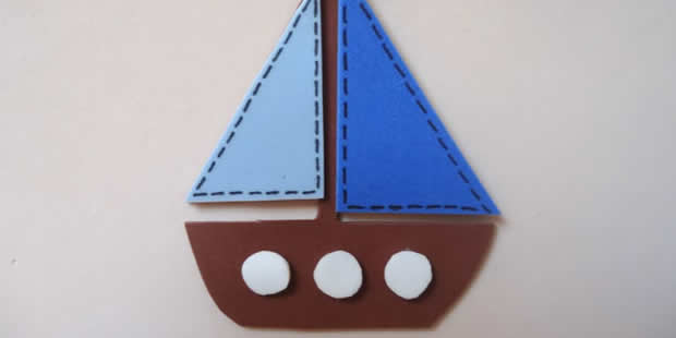 barco em feltro