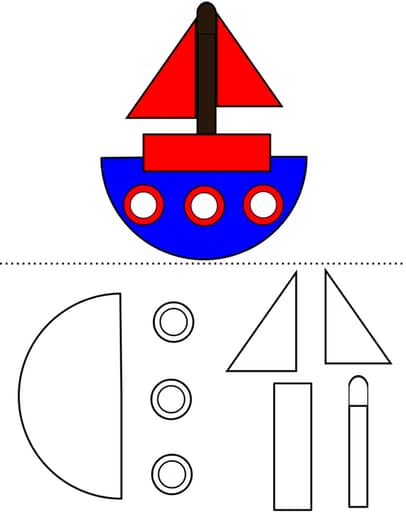 barco em feltro