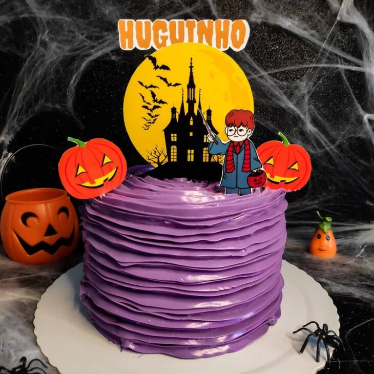 decoração bolo halloween masculino