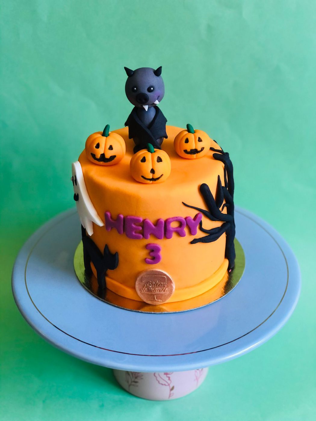 receita bolo halloween masculino