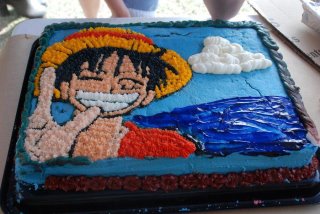 ideias bolo quadrado one piece