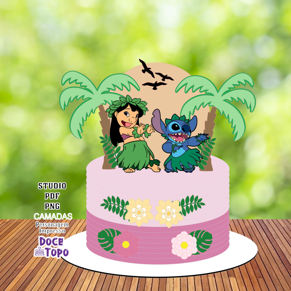 Bolo Lilo e Stitch Scrap Cake