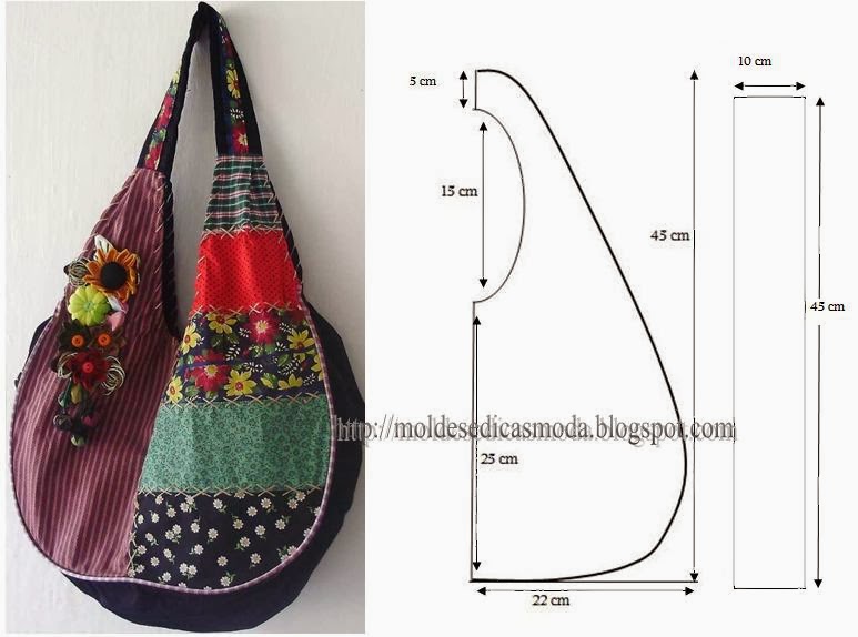 bolsas artesanal de tecido moldes