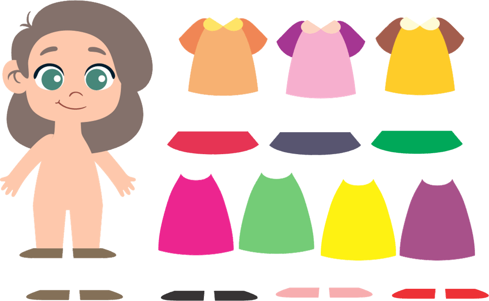 bonecas de papel para imprimir