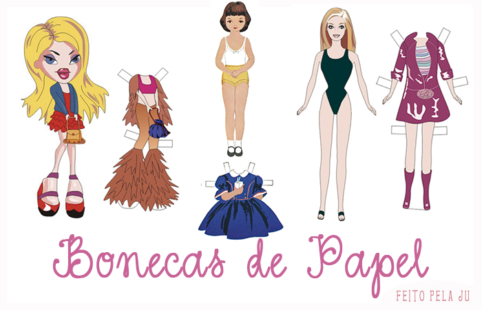 ideias criativas bonecas de papel para imprimir