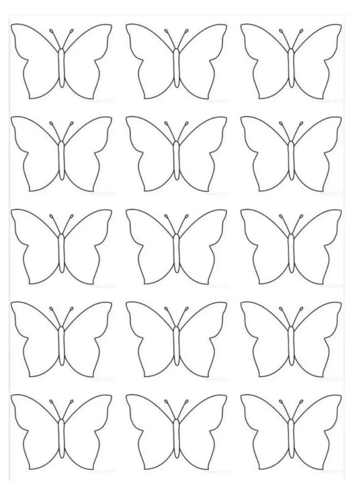 silhueta de borboleta para recortar