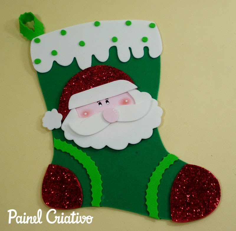 desenho da bota do papai noel para pintar