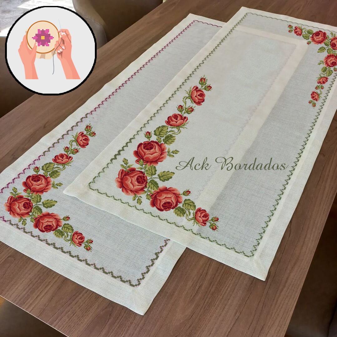 Os Melhores Materiais para Bordar Caminho de Mesa em Ponto Cruz