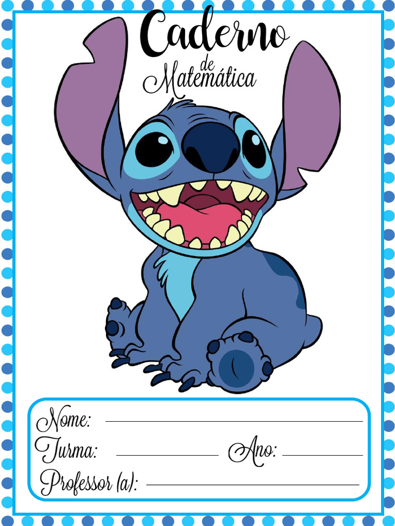 caderno personalizado stitch