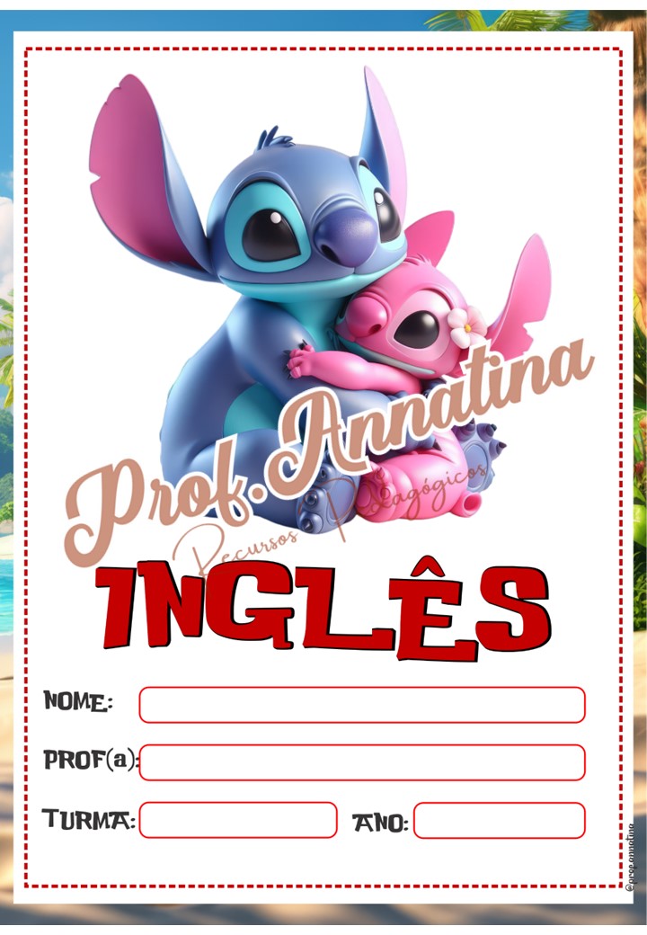 modelos de capa caderno stitch