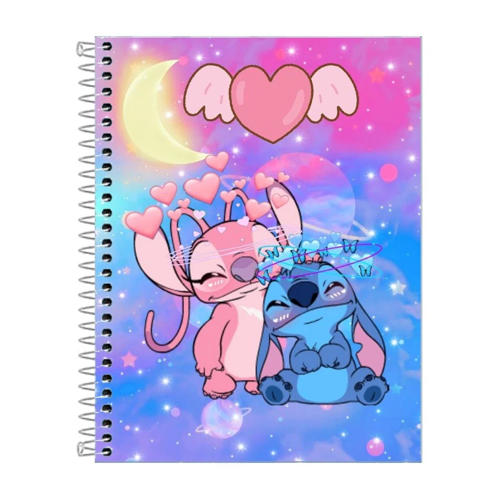 capa caderno stitch infantil