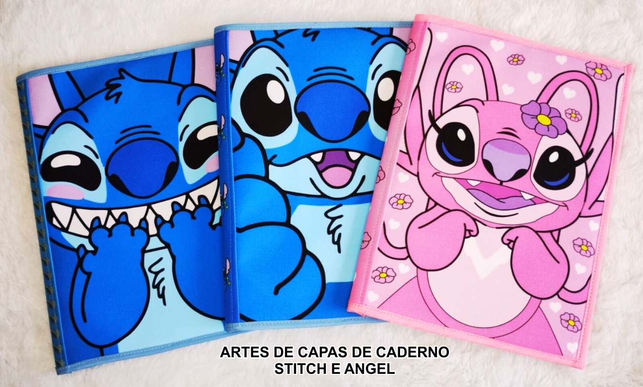 capa caderno stitch angel
