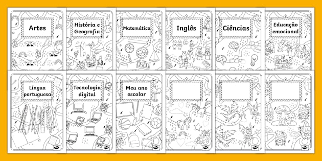 capa de caderno para imprimir