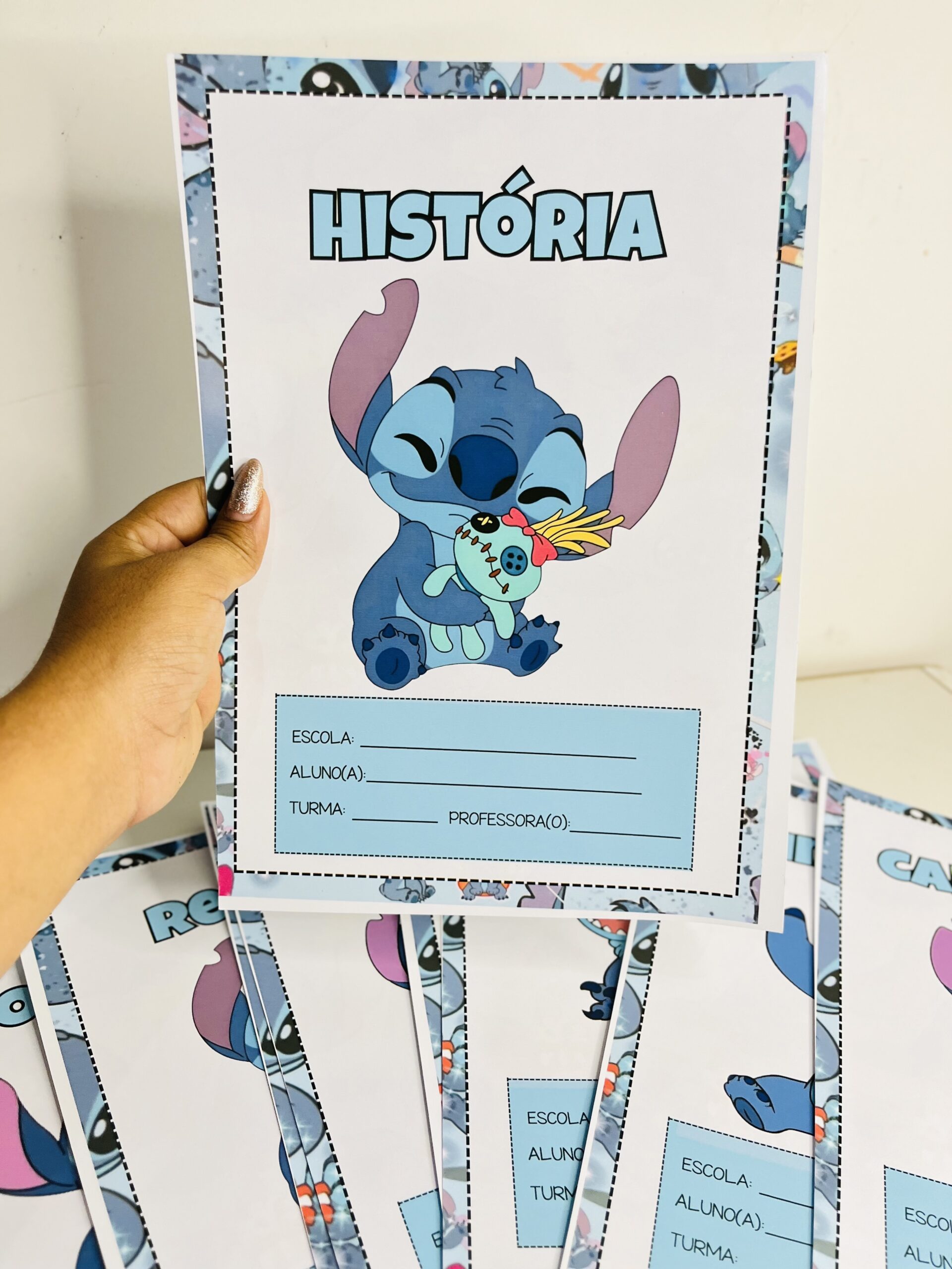 diy capa caderno stitch