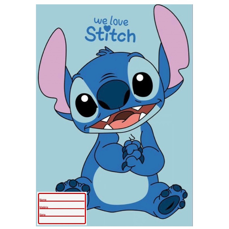 capa caderno stitch editável online