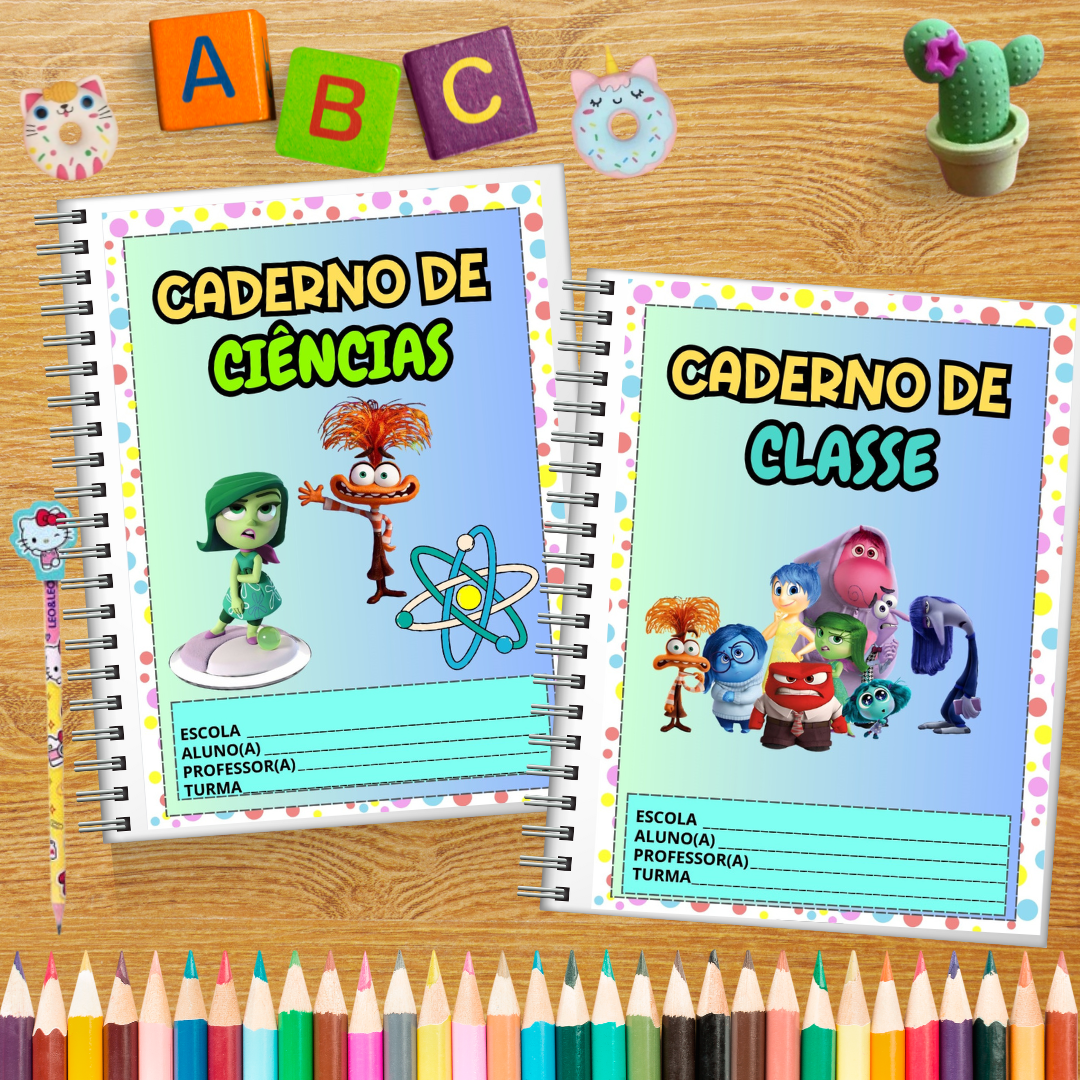 capa caderno português vs capa caderno literatura