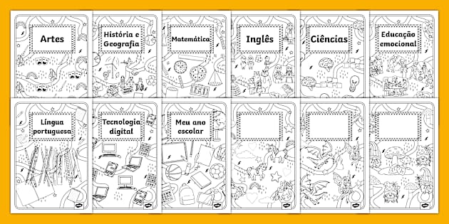 capa de caderno português