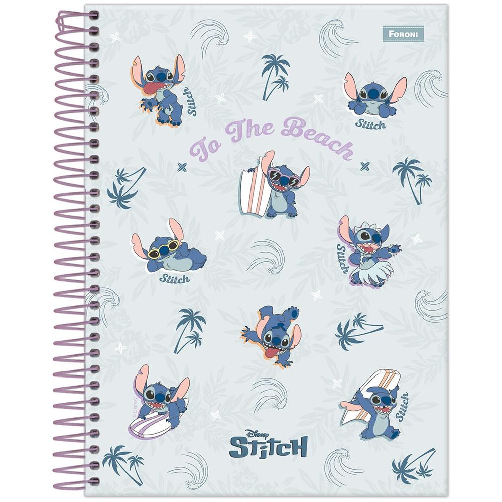 capa de caderno stitch escolar