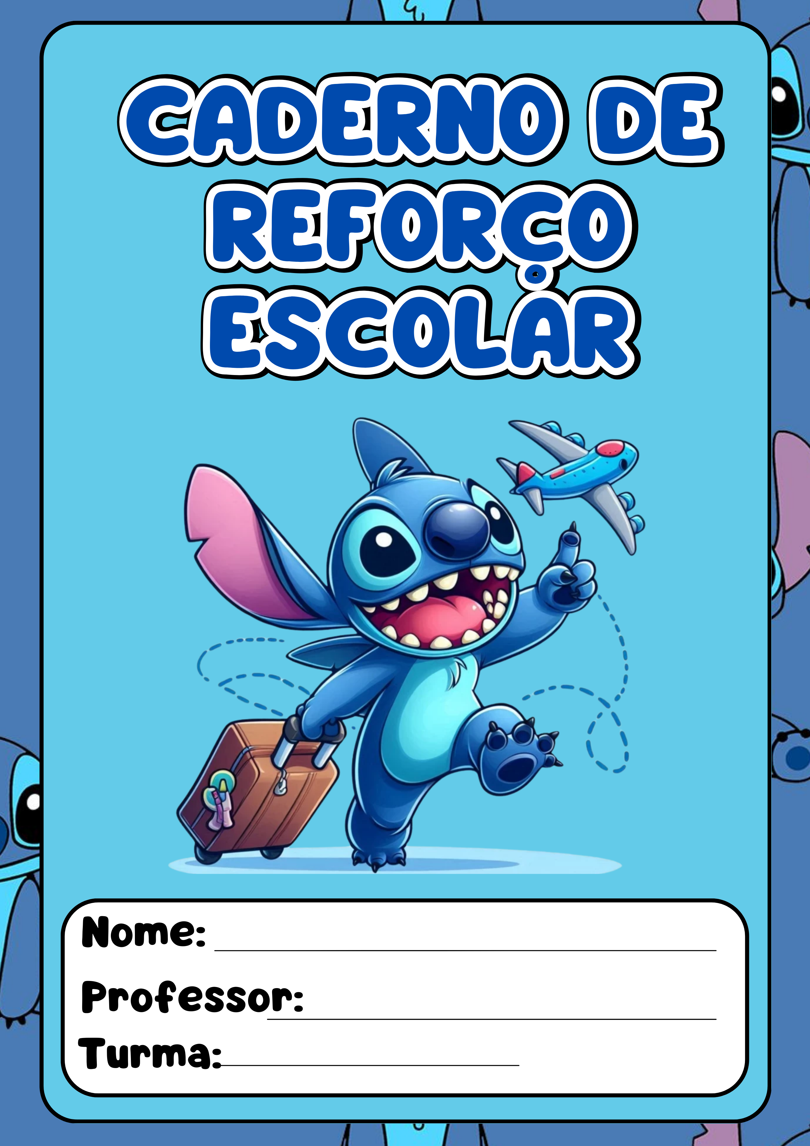 caderno universitário stitch