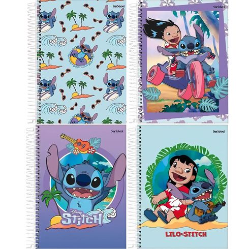 caderno 10 matérias stitch