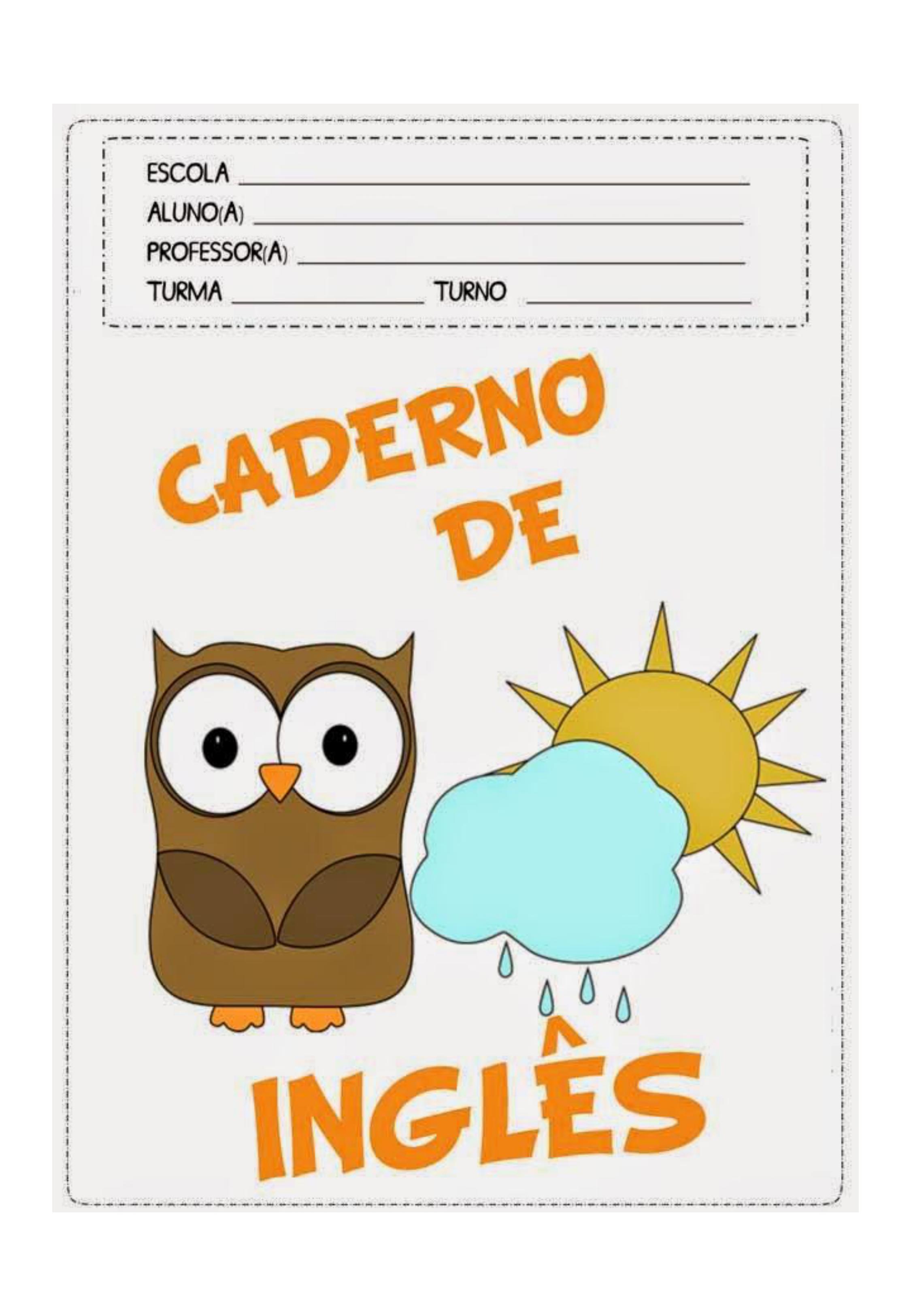 capa caderno personalizada para imprimir