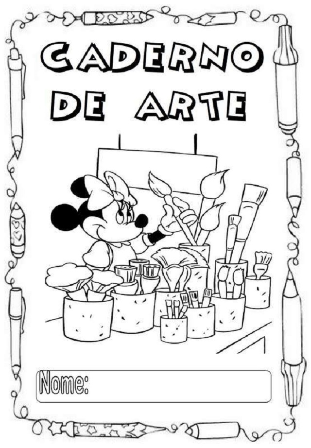 capa de caderno minimalista para imprimir