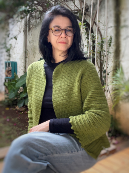 cardigan de crochê para inverno