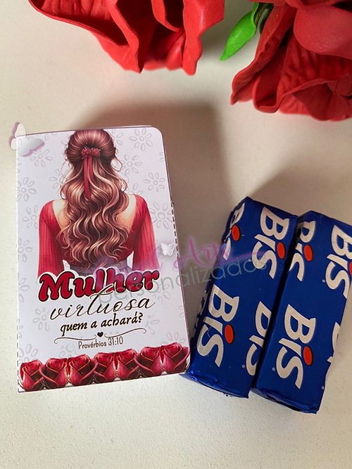 Cartão de chocolate Bis Dia da Mulher