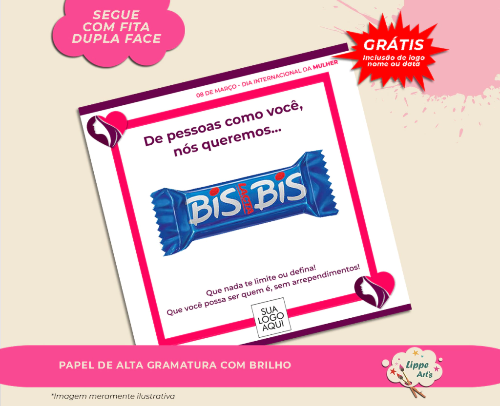 Cartão para Bis Dia da Mulher