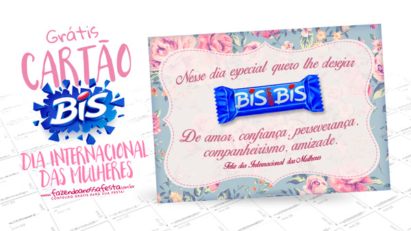 Lembrancinha Dia da Mulher com Bis